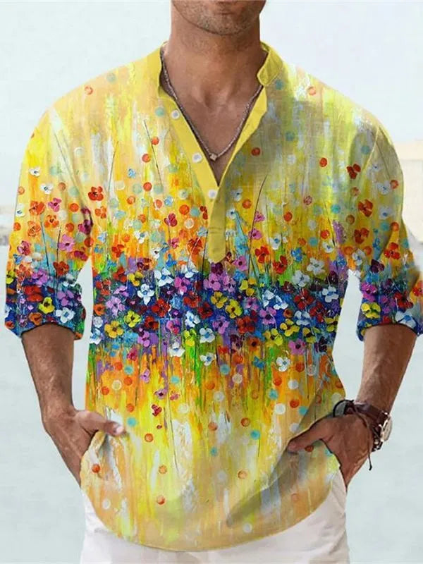 Short sleeve bamboo hemp pullover shirt with British style stripes in various colour options