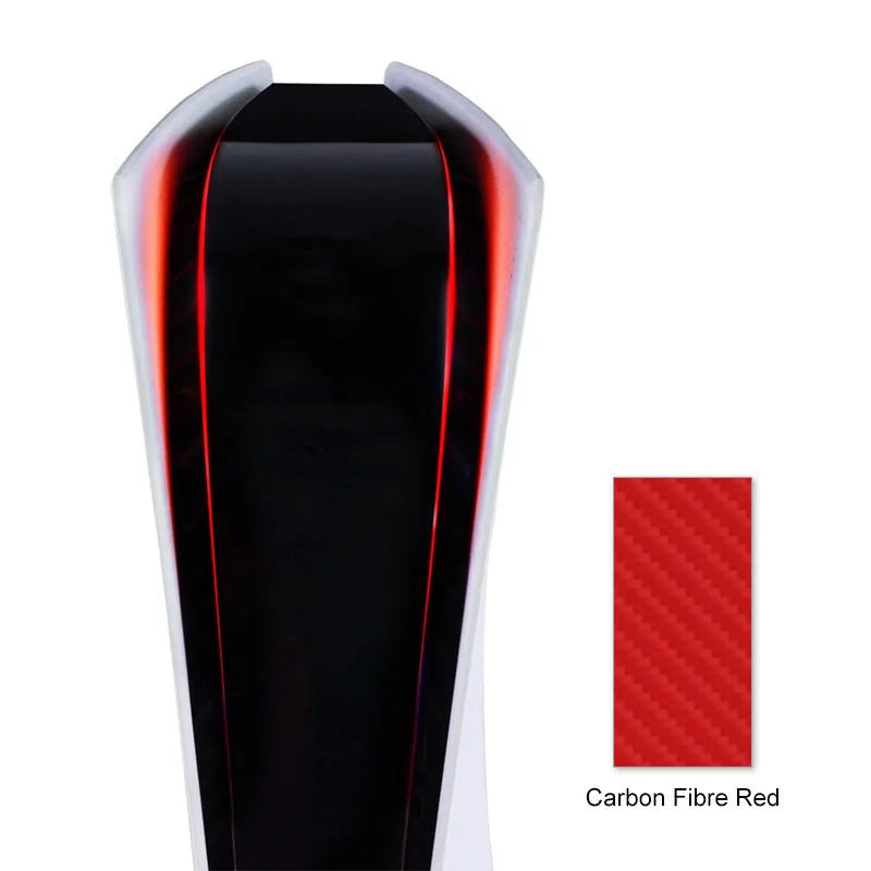 PS5 light bar film sticker with carbon fibre pattern in multiple colour options