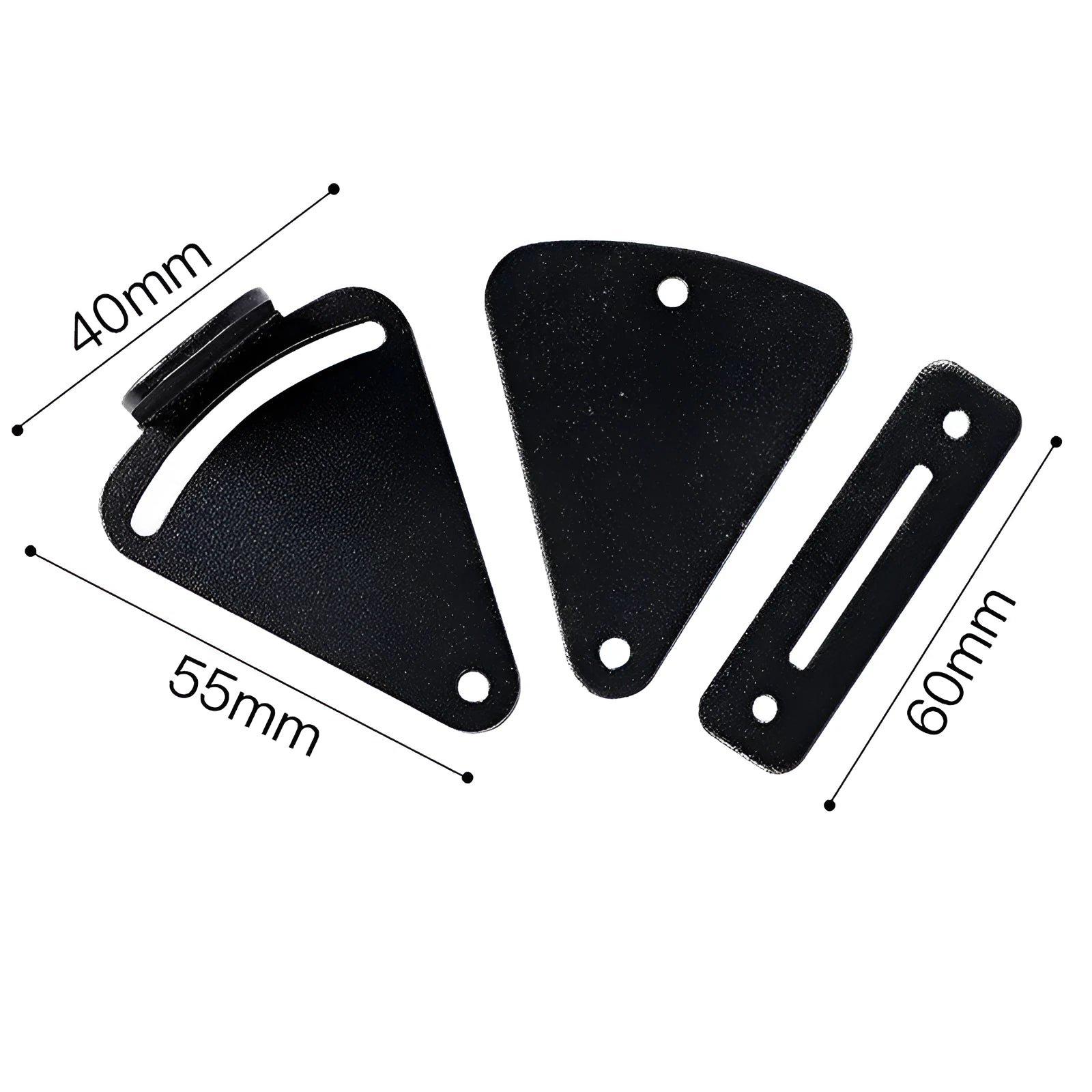 Black stainless steel sliding barn door lock for S or M size door gaps