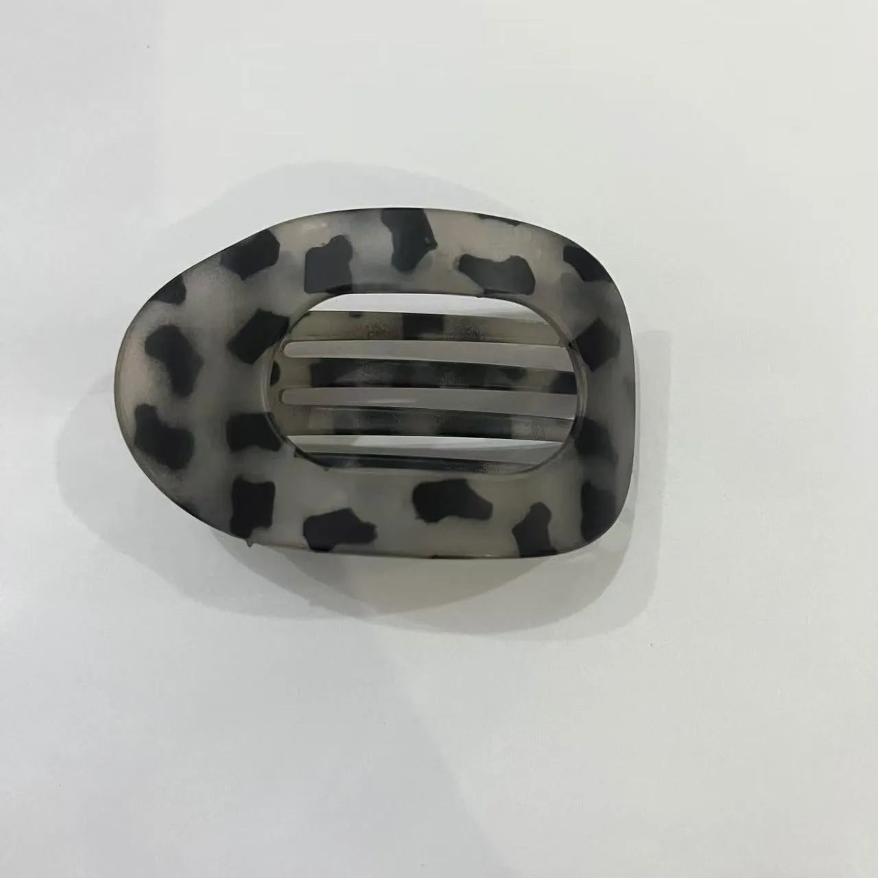 Large duckbill hair clip for women back head updo, matte black finish, baking varnish, simple quadrilateral shape