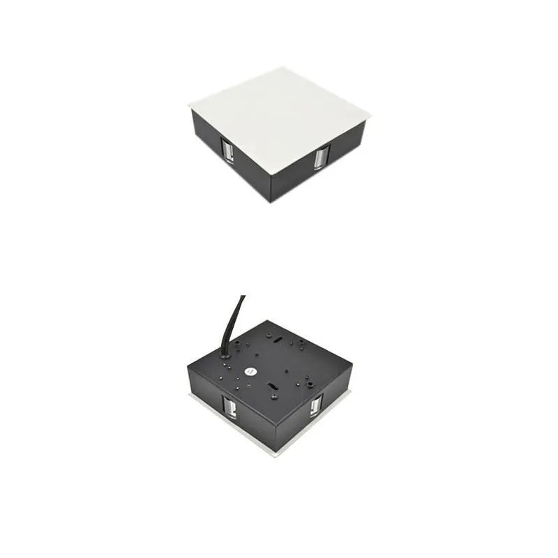 Modern square and round LED aluminium wall light with iron lampshade for living room or bedroom