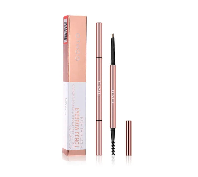 Slim 0.7 cm wide eyebrow make-up pencil in a colour box, available in six shade options.