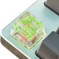 Translucent resin keycap with starry sky effect for MX mechanical keyboard switches