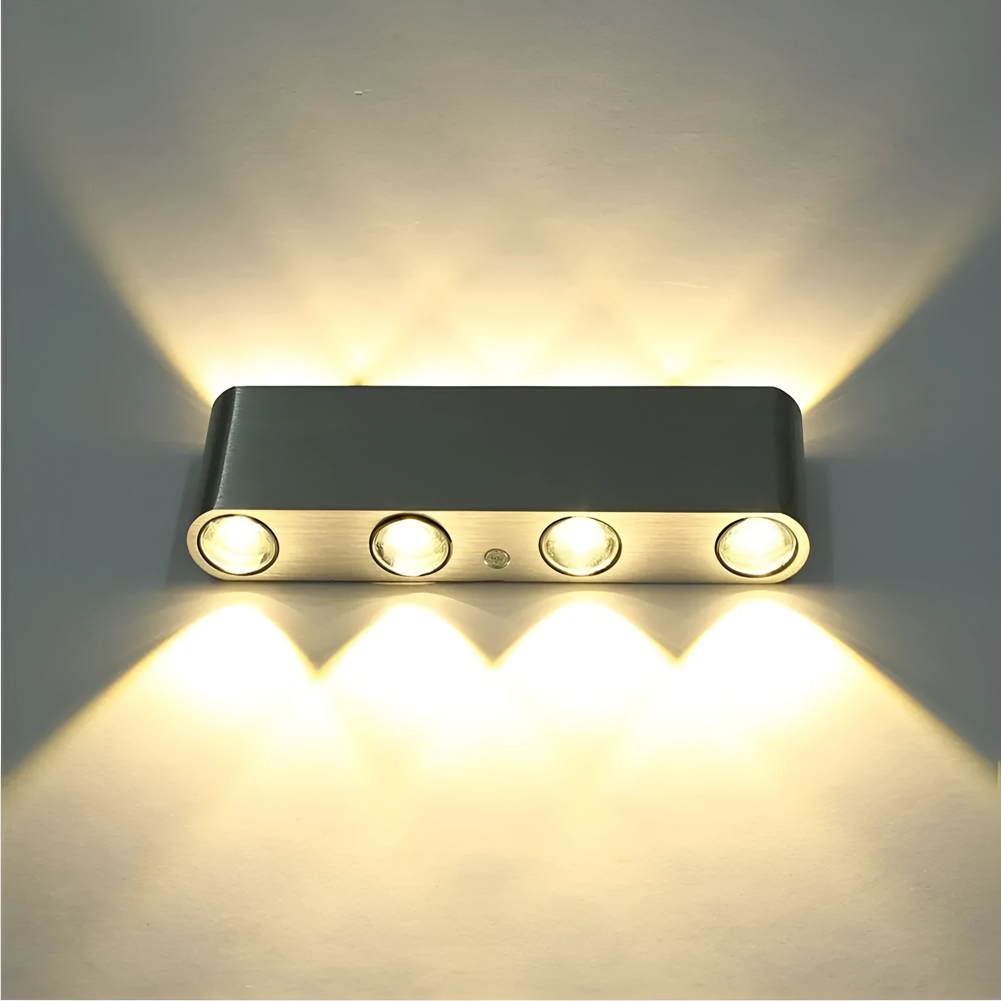 Modern aluminium LED corridor lamp with compact dimensions for home lighting installation