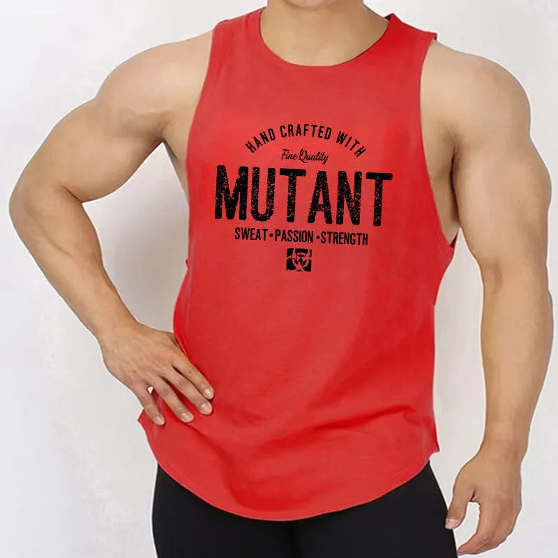 Loose fit sleeveless polyester training vest shown in a bicolour design on a manikin.