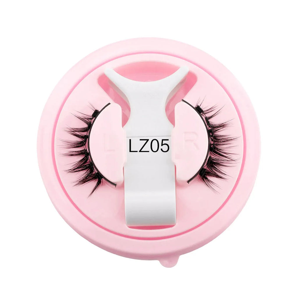 Set of reusable waterproof false eyelashes with glue-free design in five style specifications