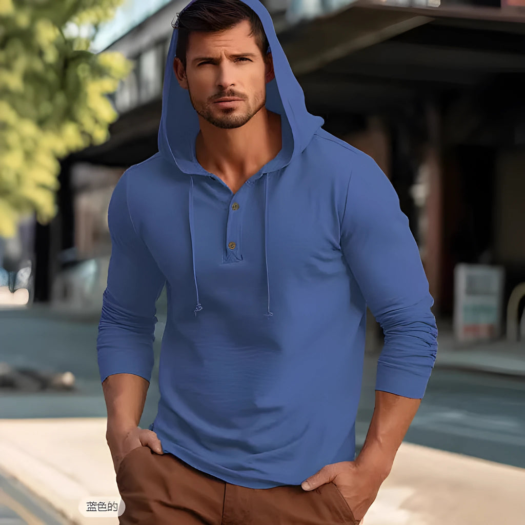 Cotton pullover hoodie in six colours for European and American youth sizing