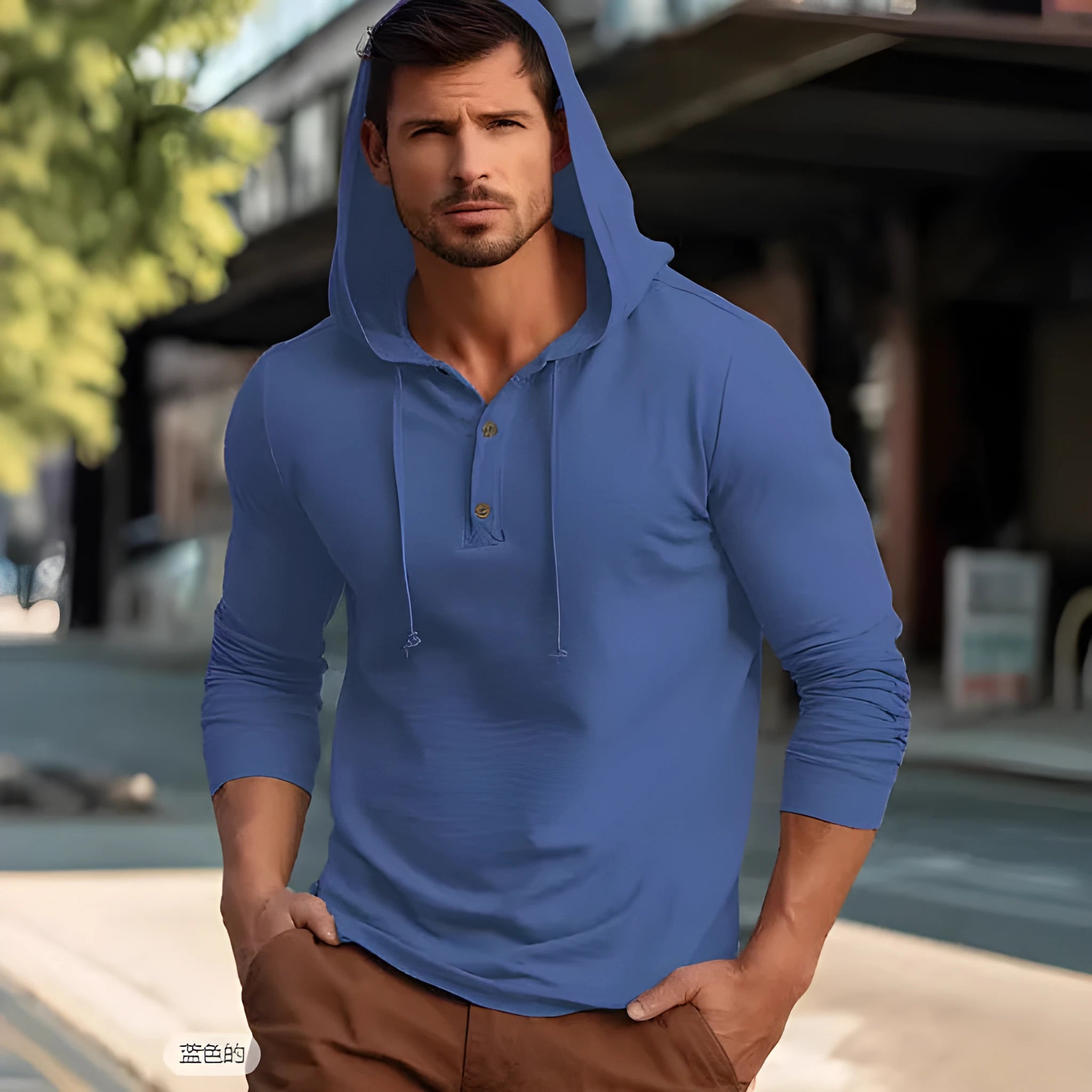 Cotton pullover hoodie in six colours for European and American youth sizing