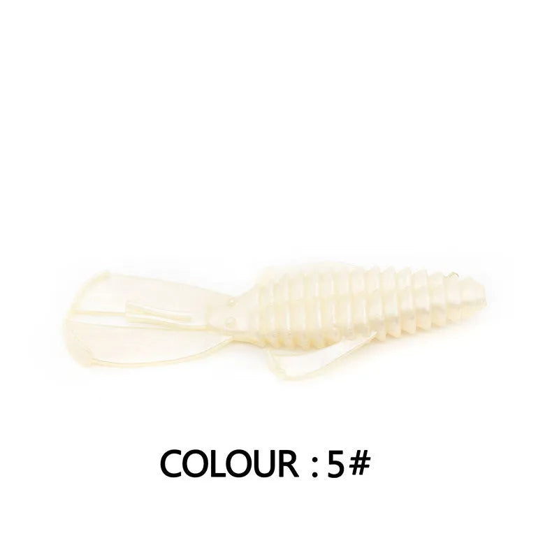 PVC fishing soft bait lure in two sizes with multiple colour variations for freshwater and saltwater angling