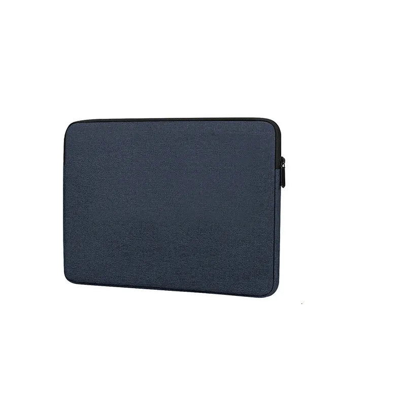 Black ant cloth liner bag for 13 inch iPad or MacBook with zipper closure and fluffy lining