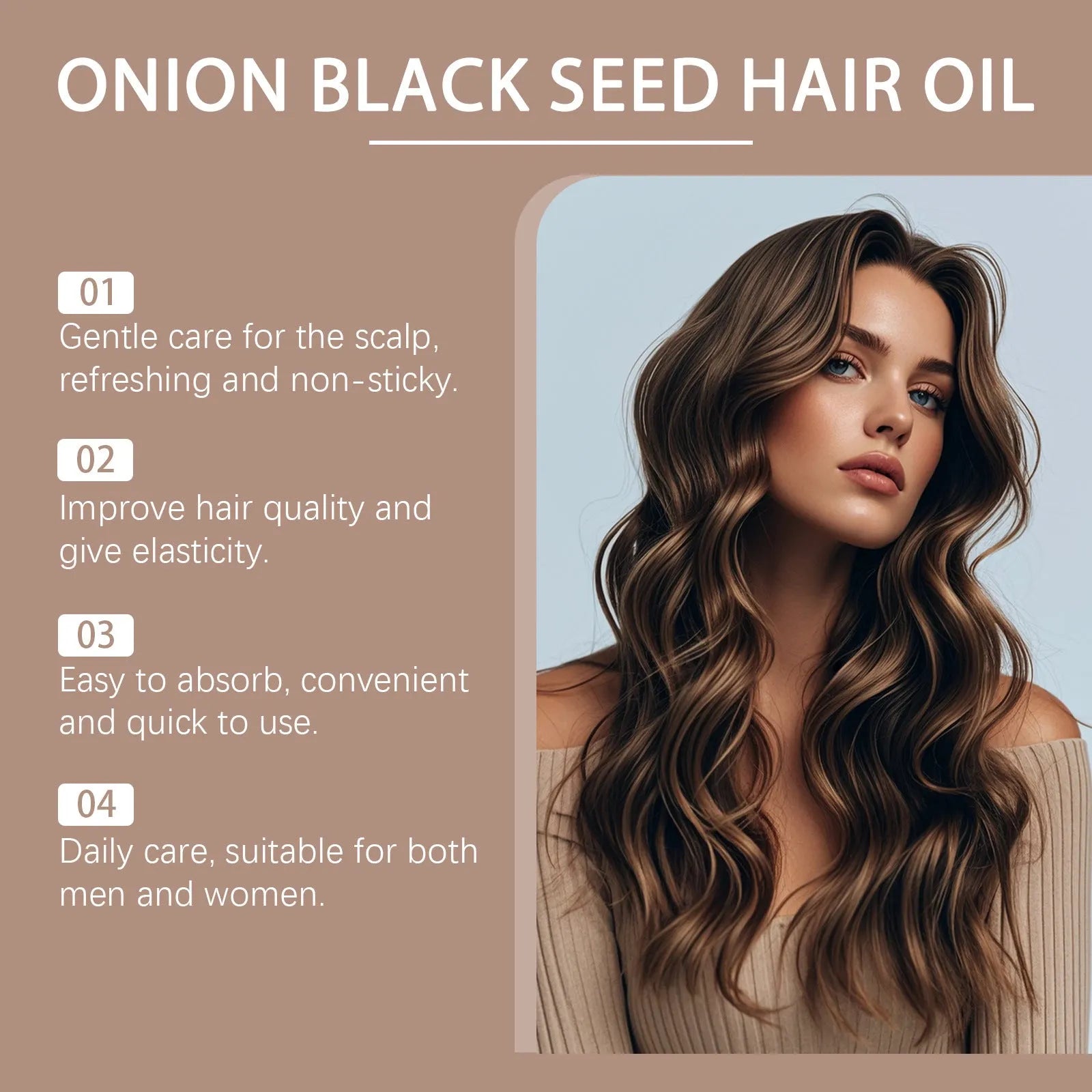 100ml hair care essential oil bottle with applicator accessories in protective packaging