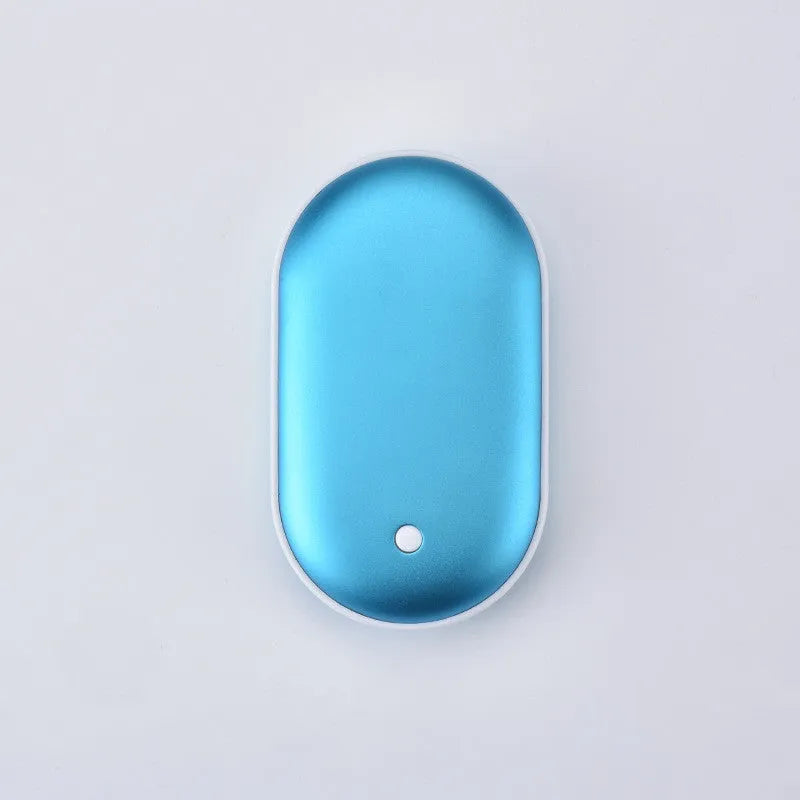 Compact rechargeable hand warmer and power bank in multiple colour options including digital display models.
