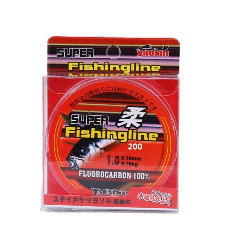 100 metre nylon fishing line spool in red colour for anglers