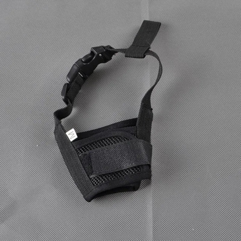 Adjustable plastic dog muzzle in multiple colours and sizes for safety and training.