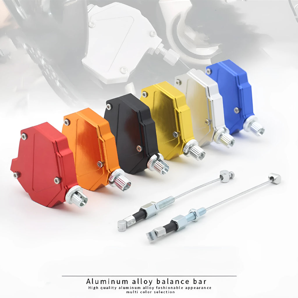 Motorcycle clutch labour-saving aid modification box in aluminium alloy, shown with colour options.