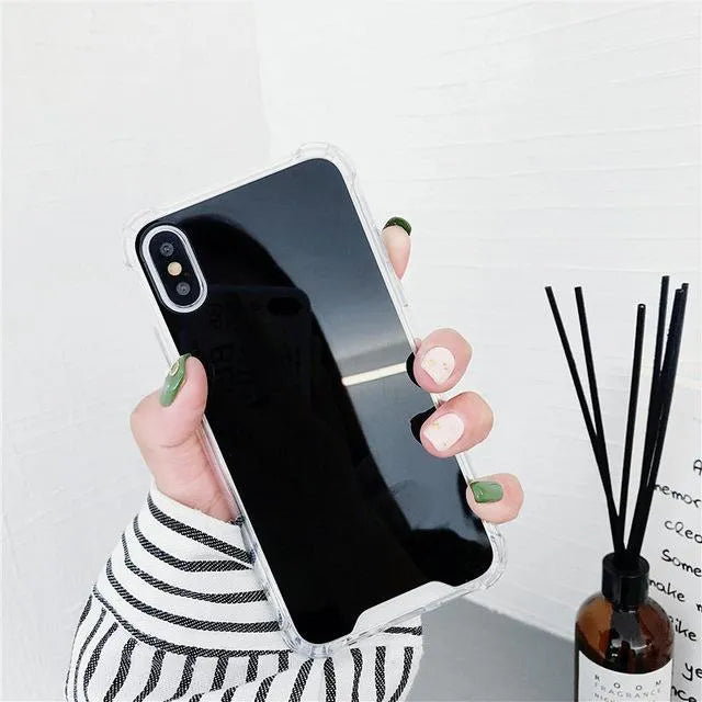 Mirror finish TPU protective phone case for iPhone in various colours