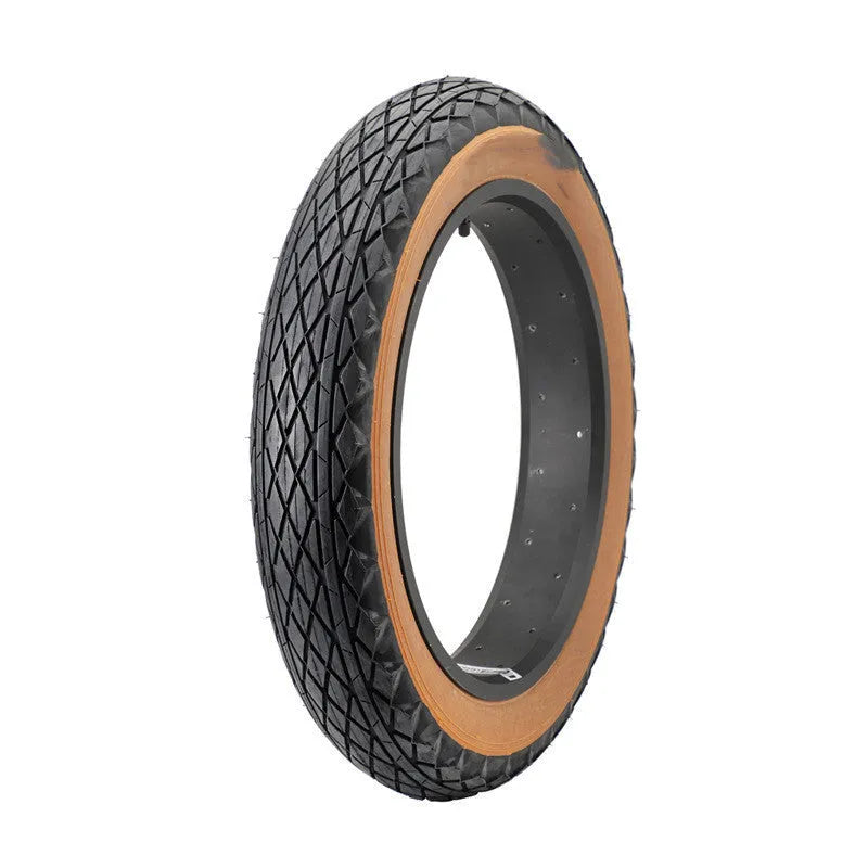 Brown 20 x 4.0 inch rubber tyre for electric beach car and snowmobile