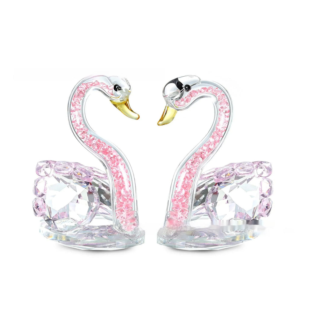 Crystal swan desktop decoration in modern simple style available in multiple colours