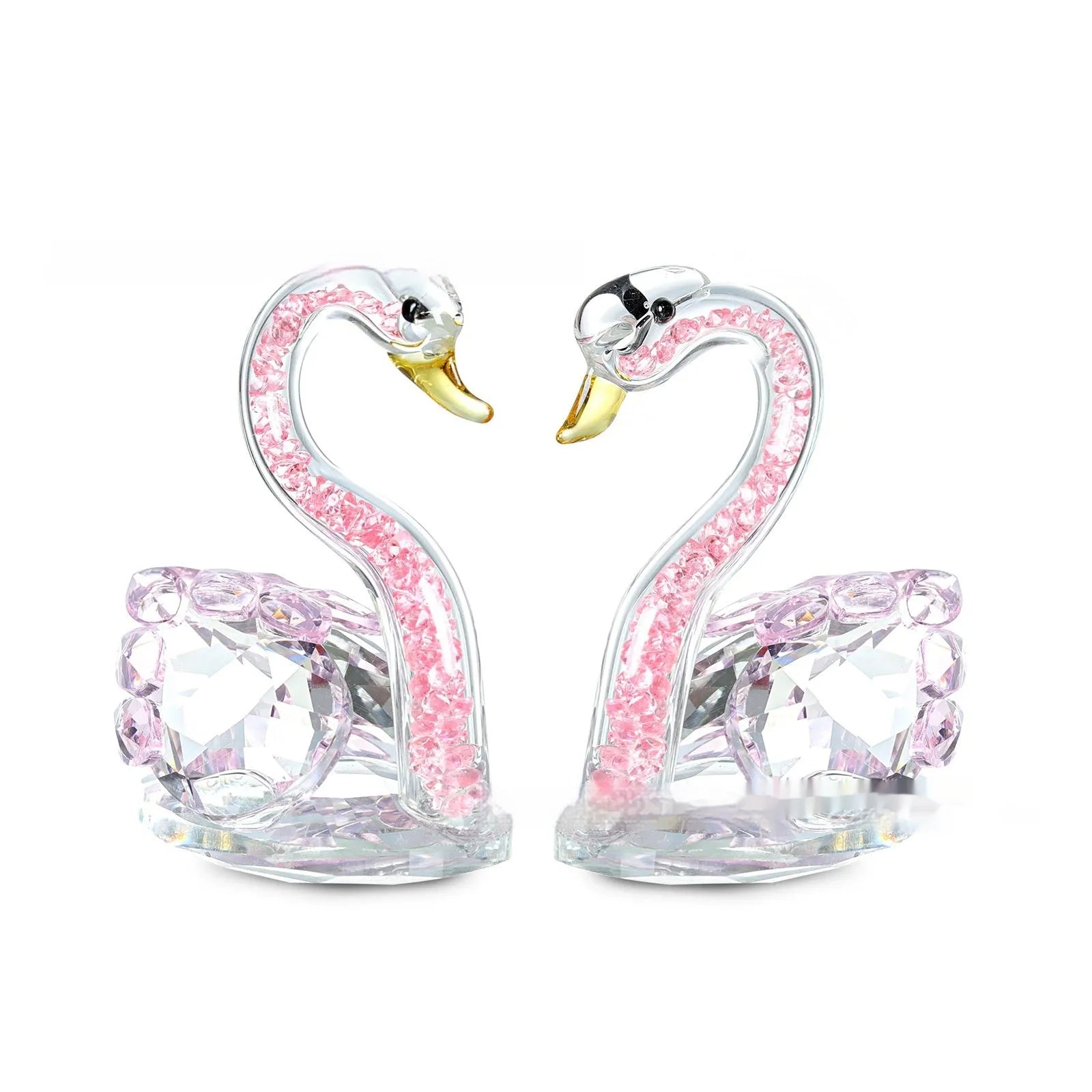 Crystal swan desktop decoration in modern simple style available in multiple colours
