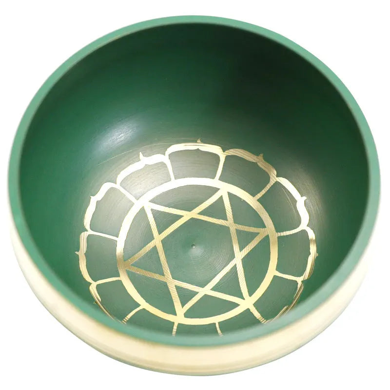 Handmade colourful Himalaya singing bowl 7.8cm diameter with mallet for meditation and sound therapy