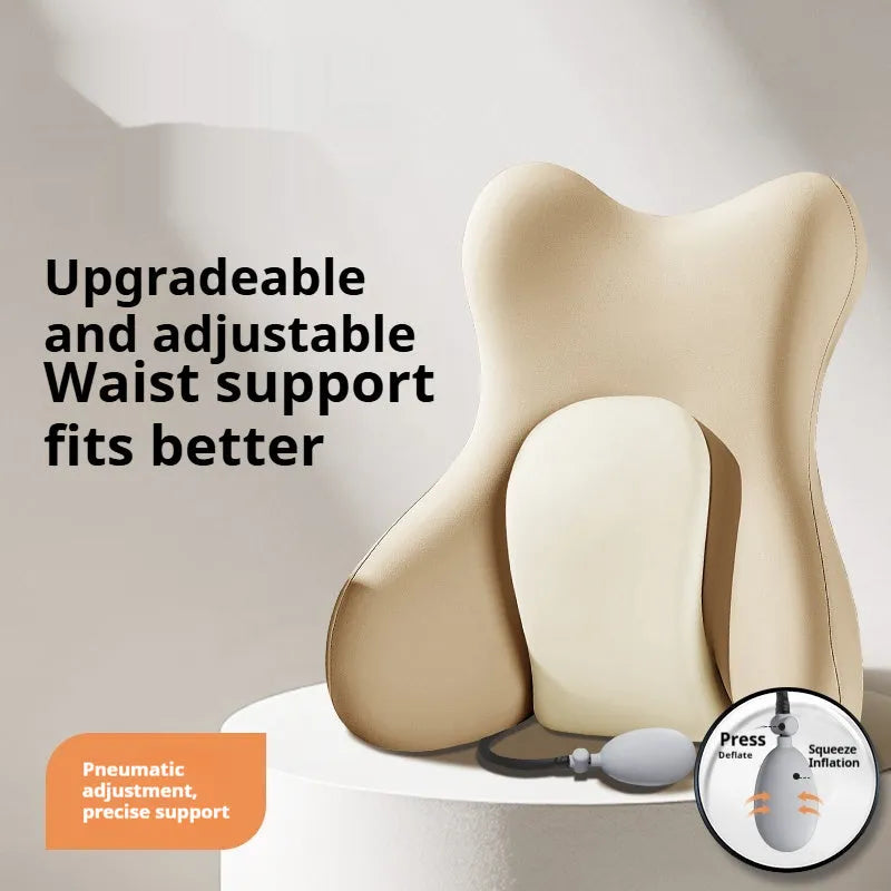 Ergonomic memory foam backrest waist pad in multiple colour options with removable cover