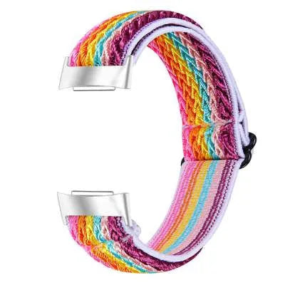Printed elastic watch strap for Fitbit Charge 6 in multiple colour options