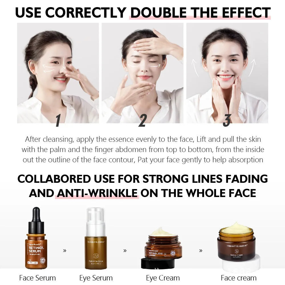30ml retinol facial serum bottle for moisturising skin and reducing fine lines