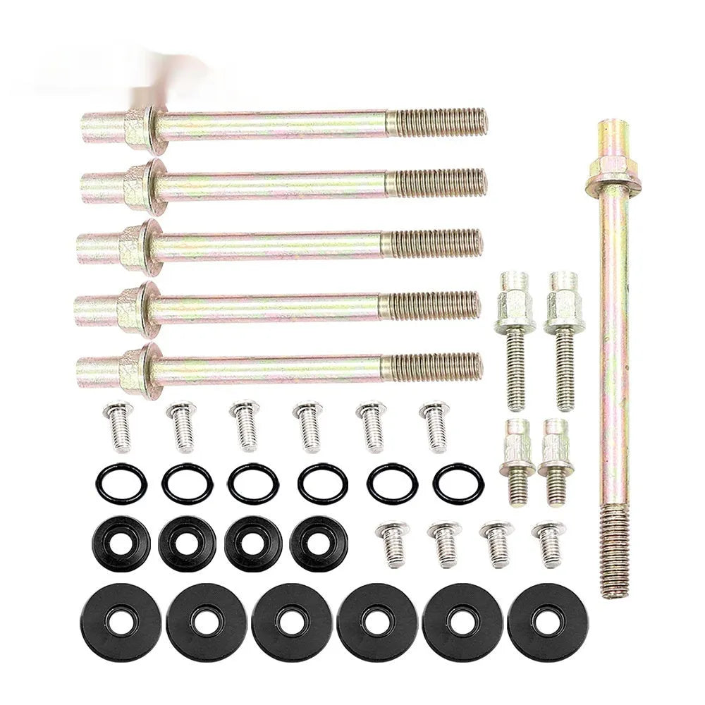 Honda Civic K Series aluminium alloy engine gasket kit in black, blue, red, and silver colours