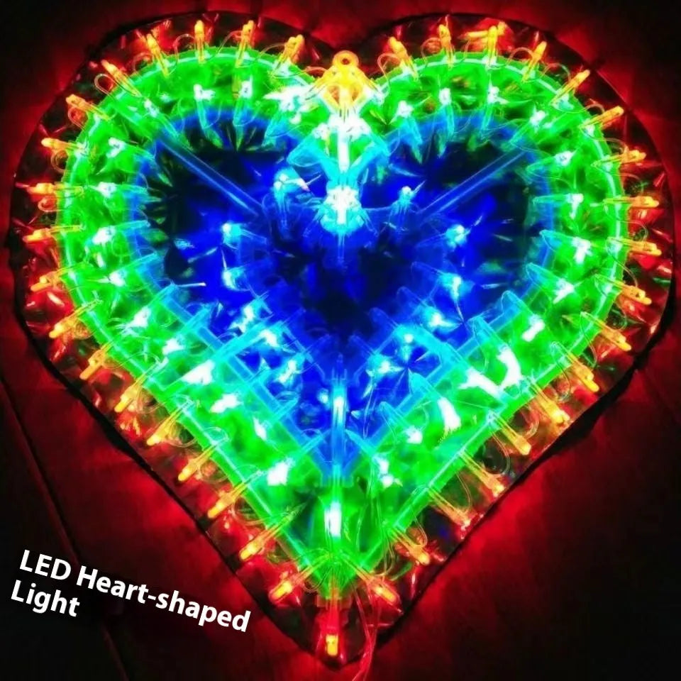 Christmas outdoor decorative string lights with peacock lamp, love, sunflower and star shapes