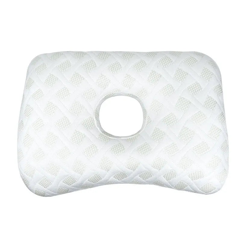 Beauty salon single hole ear pillow measuring 39x28x6cm in new Chinese style with polyester fibre filling.