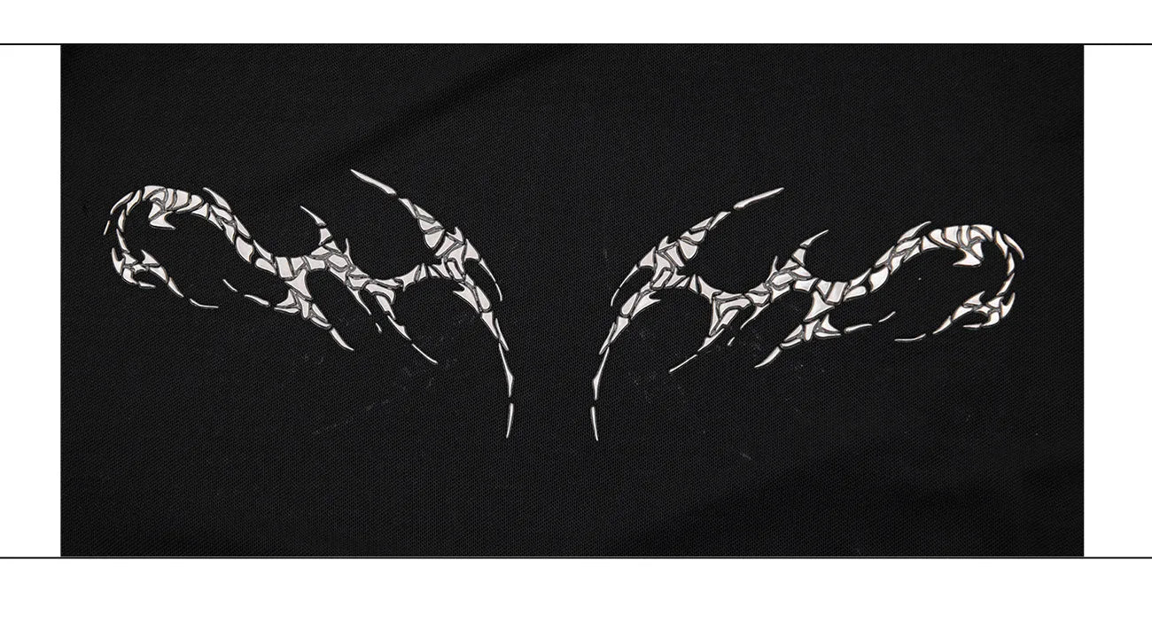 Men's black slim-fit mesh long-sleeve bottoming shirt laid flat, showing texture.