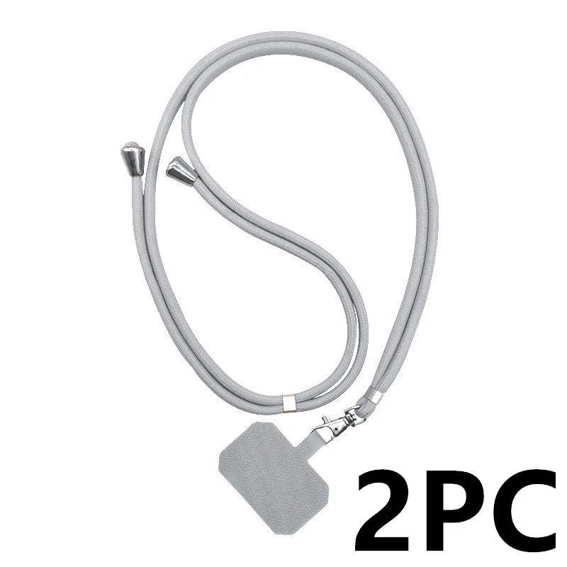 Universal phone case lanyard with electroplated carbon fibre skin back cover in white, black, and red colours