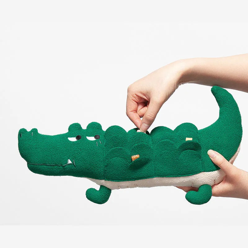 Green plush toy dog soft cuddly toy measuring 35cm long