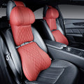 Car neck pillow and lumbar support pillow set with wavy pattern polyester cover