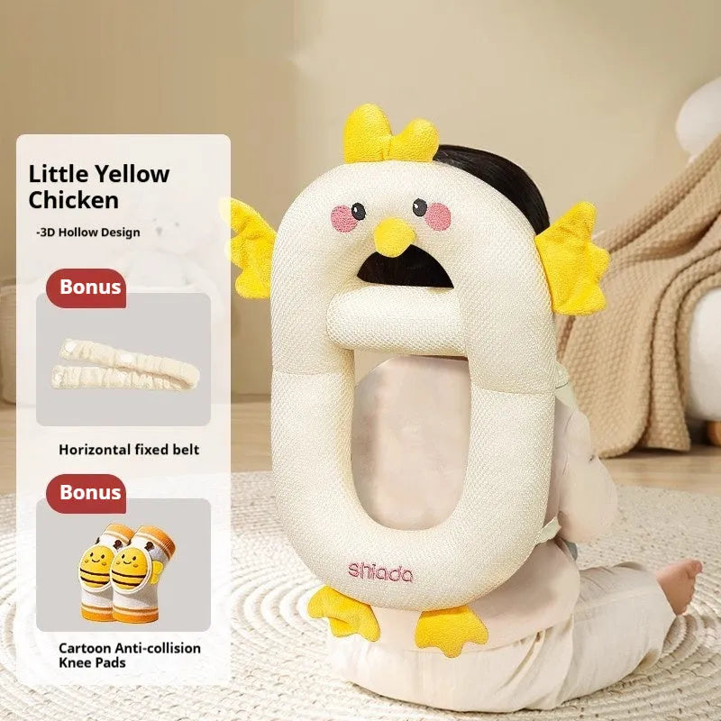 Cartoon anti-collision baby pillow in dinosaur design for toddler fall protection