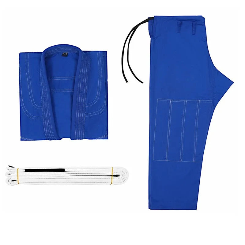 Brazilian Jiu-jitsu gi in cotton blend fabric showing Rose Red colour option with complete top and trousers