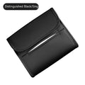 Leather car tissue box holder mounted on vehicle sun visor with elastic band