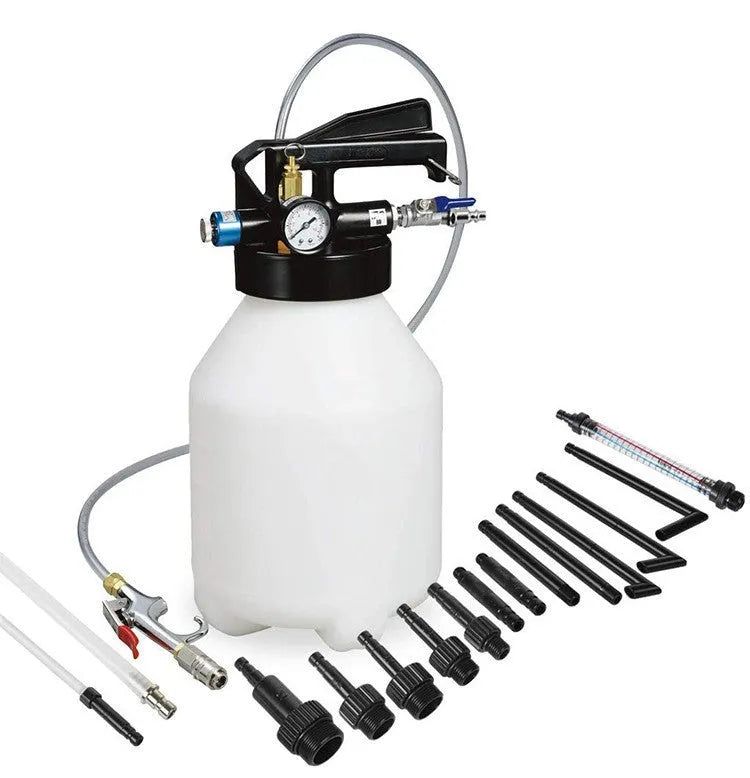 Pneumatic automatic transmission oil changer with tank filler, 220W power.