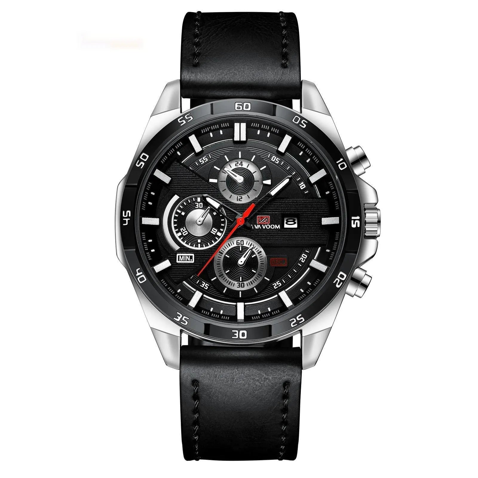 Men's business calendar quartz watch with waterproof design in multiple colour combinations