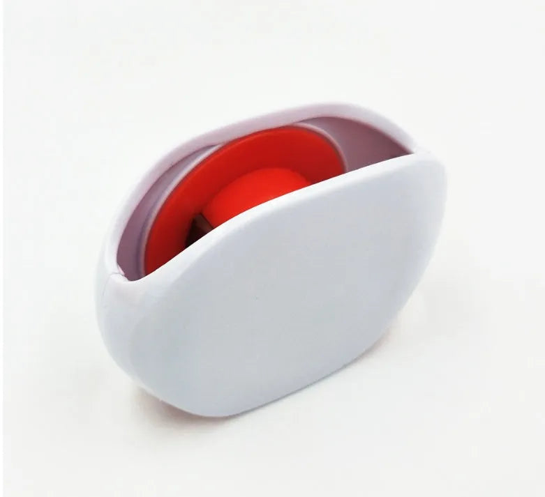 Automatic earphone retractor winder with telescopic reel and small storage box.