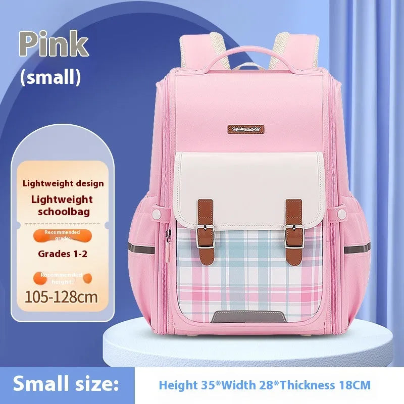 Lightweight Oxford cloth school backpack for students in grades 5-6 with large capacity