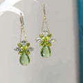Copper butterfly earrings with inlaid zircon for women light luxury style