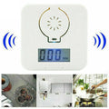 White wireless carbon monoxide alarm for wall mounting with 1.5 metre detection distance