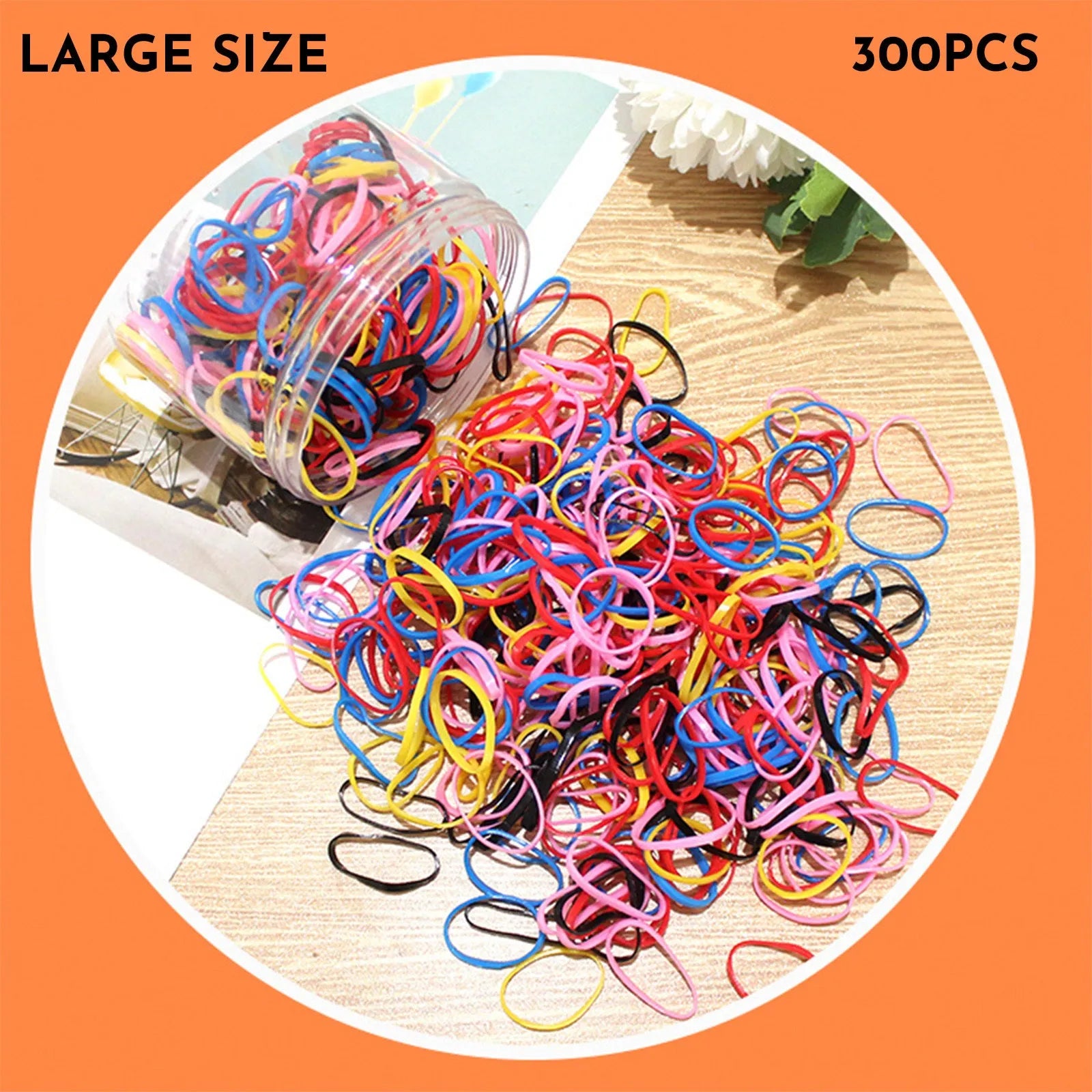 TPU baby hair ties elastic bands in multiple colours with reusable storage container for toddlers kids girls