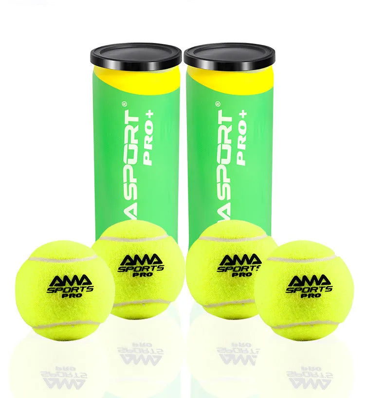 Cage plate tennis training balls in black green and yellow set of 3