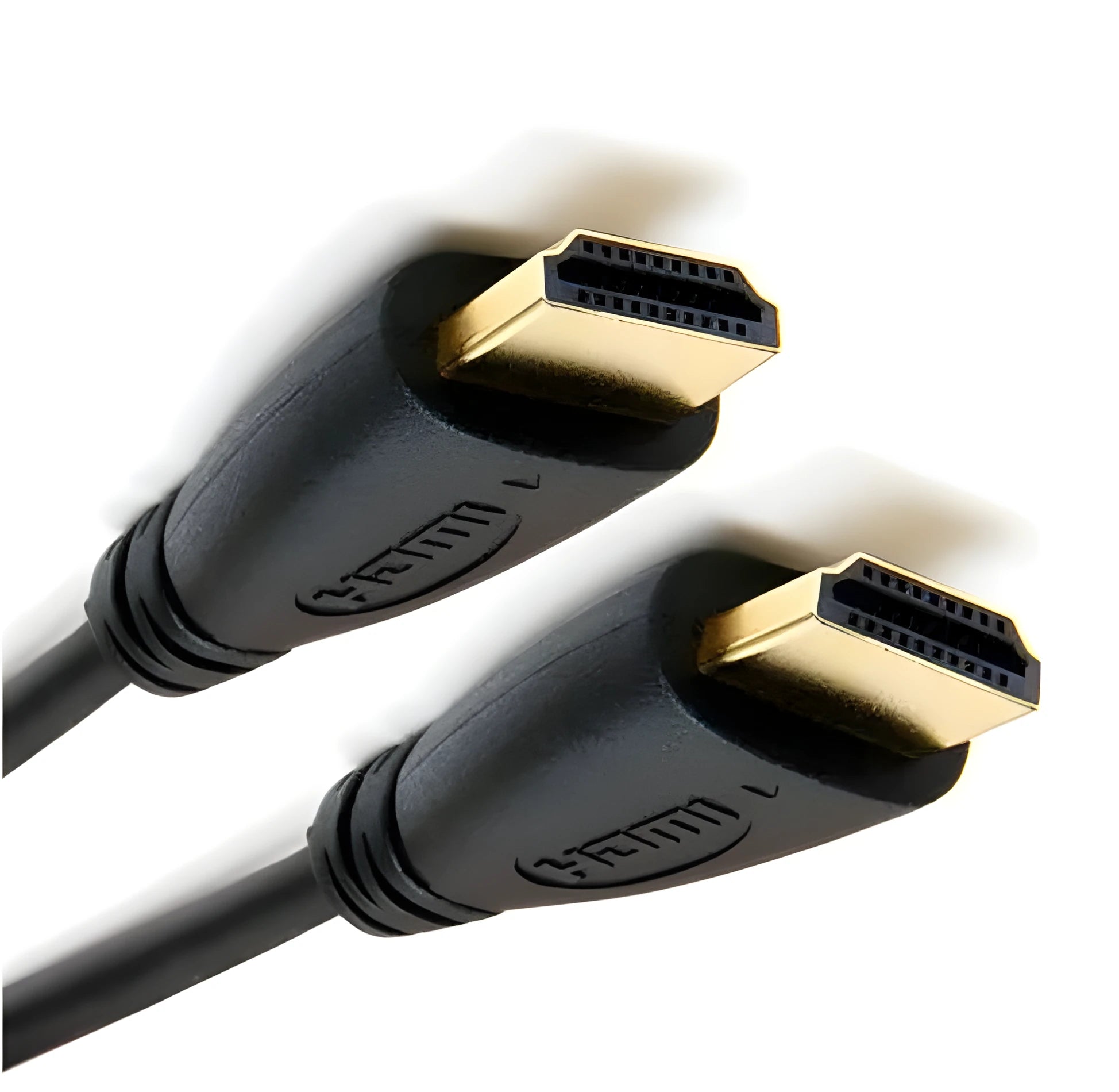 Gold-plated HDMI cable with male connectors for HDTV and gaming systems