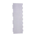 Stainless steel cake decorating scraper showing polygon pattern edge design