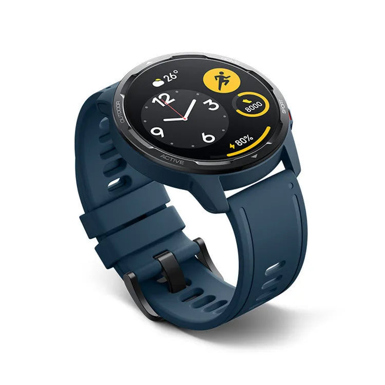 Dual band GPS smart watch with 1.43-inch touch screen on silicone wrist strap