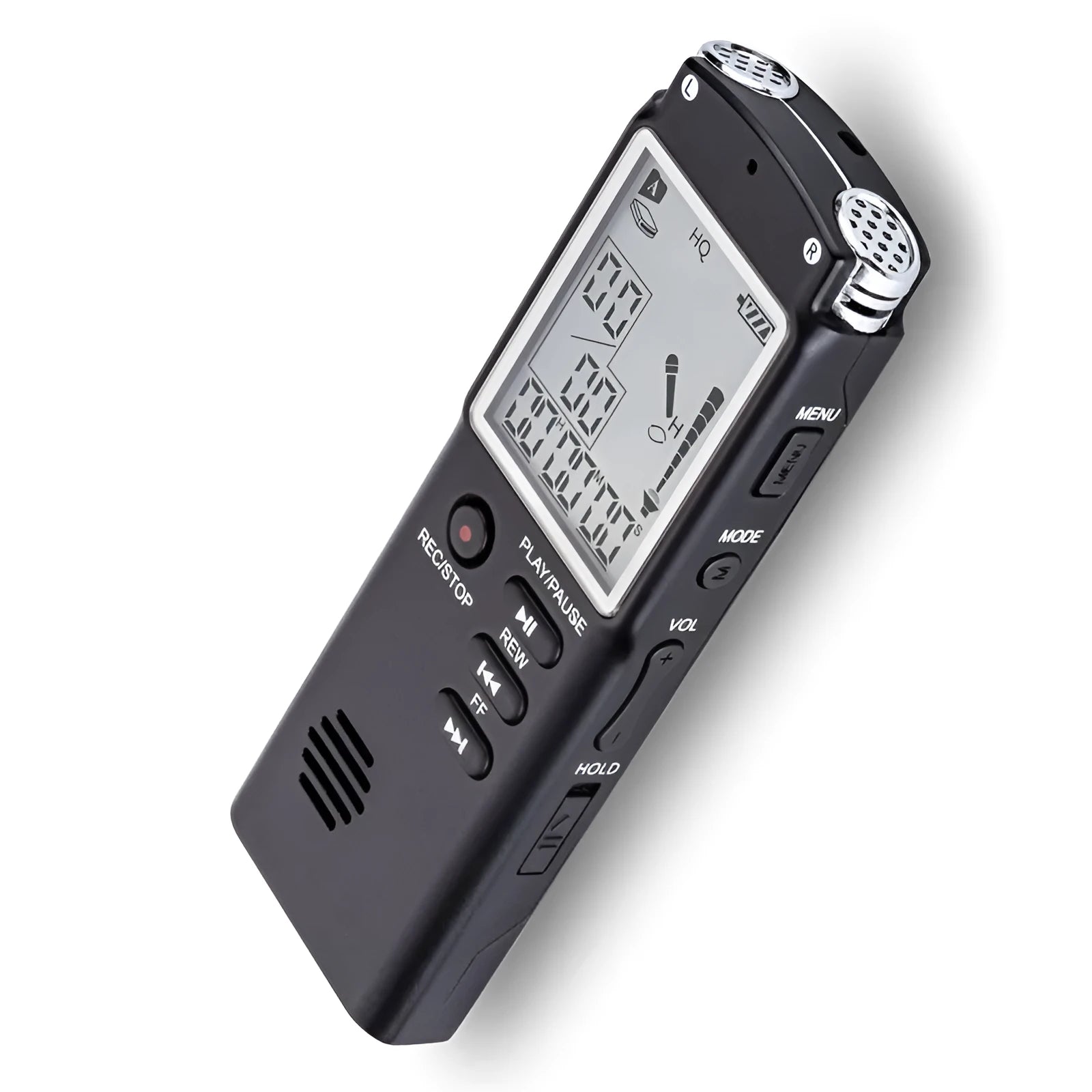 USB professional voice recorder with external microphone port for telephone and ambient recording