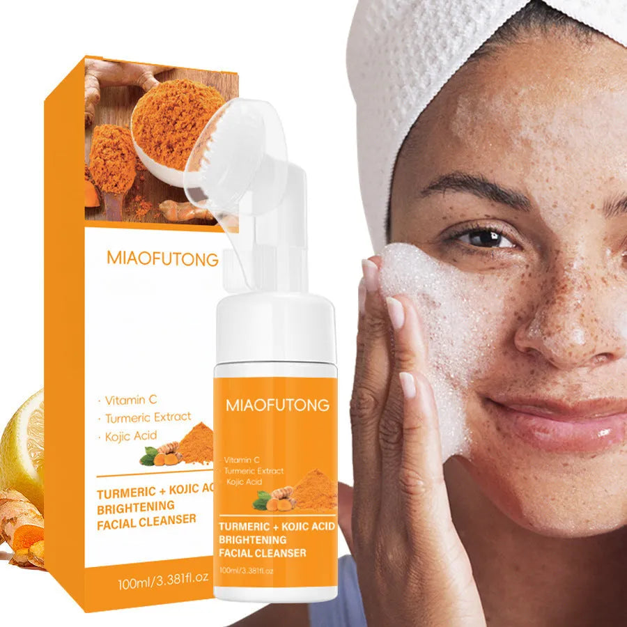 Turmeric Cleansing Mousse Facial Cleaning Pad set with 30 pads and ginger soap products